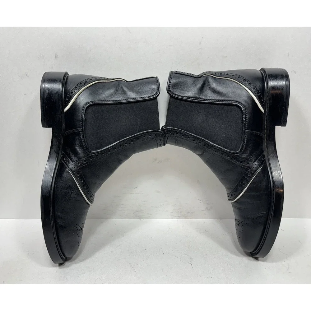 Tod's Chelsea Black Ankle Boots Women's Size 7 / 37 EU Shoes Leather
